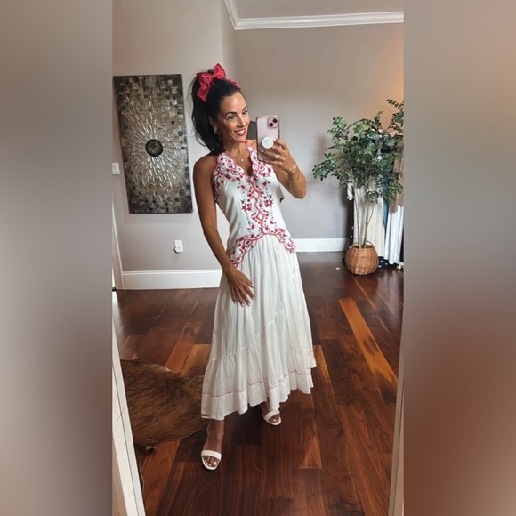 FREE PEOPLE NWT Valenciana White Midi Dress - Picture 7 of 15